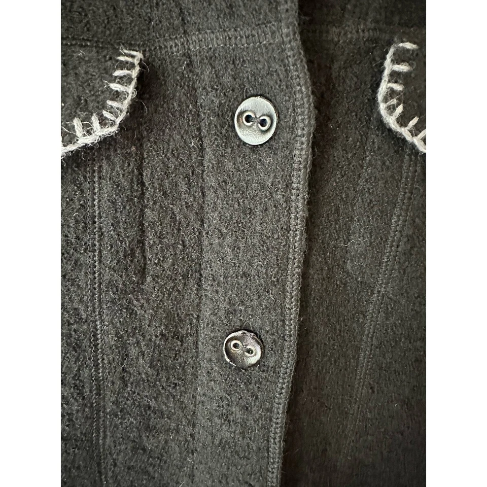 Black Ruby Rd Jacket Wool with Buttons Women's Small Jacket Sweater - Image 3 of 4