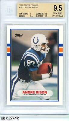 Andre Rison RC BGS 9.5: 1989 Topps Traded Rookie Card #102T POP 8 | eBay