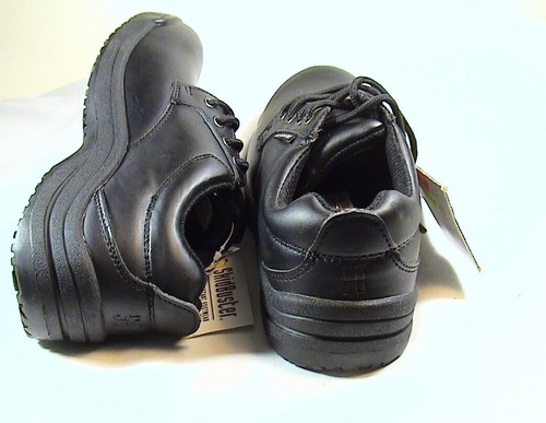 Women's Skidbuster Size 6 W China Shoes Black Tie Slip Resistant Work S5076W - Picture 9 of 11