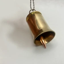 Bullet Casing Bell 20mm (Large) 30 caliber Clapper, Handmade Motorcycle Bell