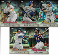 2019 Topps Chrome The Family Business 5 Card Lot with Aaron & Rivera NM
