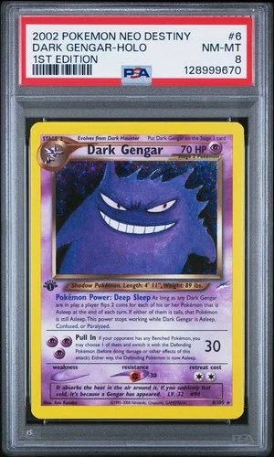 2002 Pokemon Dark Gengar #6 Neo Destiny 1st Edition PSA 8 NM-Mint Original Owner