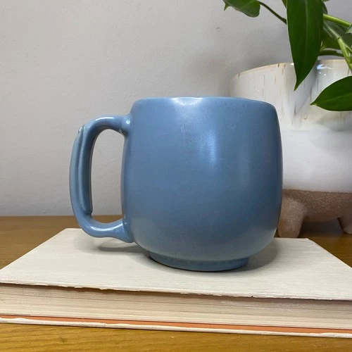 Vintage Frankoma Pottery Blue 4M Oversized Mug