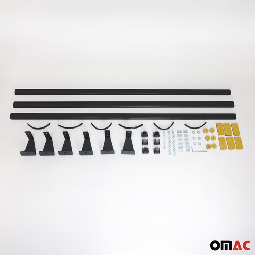 Barres de toit transversales pour Fiat Doblo 2010-2021 3 Pcs en Acier Noir - Photo 6/9