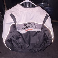 Harley-Davidson Racing Womans Riding Jacket Size Medium Reflective Padded Zip Up