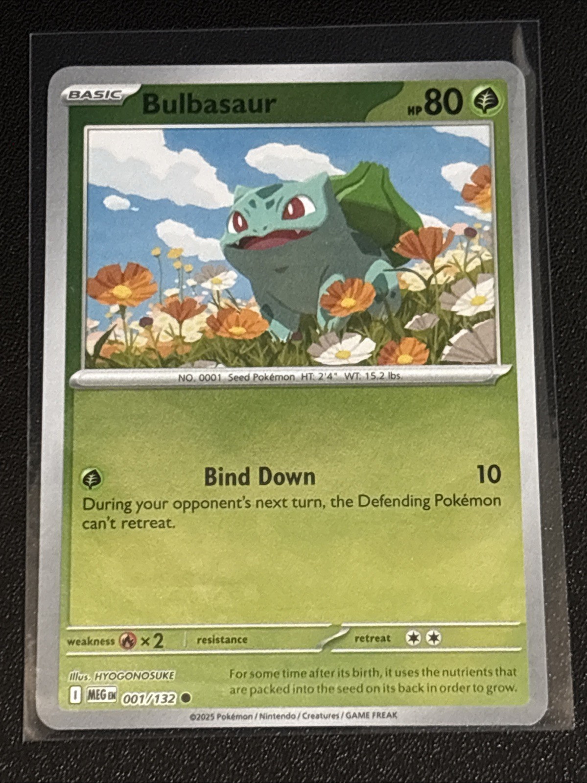 Pokémon TCG Mega Evolution Bulbasaur Reverse Holofoil 001/132 NM