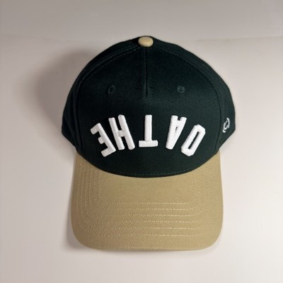 Codeword Custom Upside Down ''OATHE'' Vintage Two-Tone Snapback Hat Dark Green/Tan