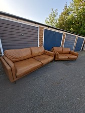 San Jose Tan Leather Sofa 2 Seater / 3 Seater  / can deliver 