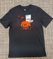 Nike The Nike Tee Air Graphic Logo T Shirt Men  s Size Medium Black Short Sleeve