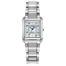 Citizen L Bianca Ladies Eco-Drive MOP Dial Stainless Steel Watch EW5600-52D NEW
