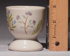 Set of Four Ceramic Egg Cups 3" Tall, Pastel Floral Design, Perfect Condition — photo 6