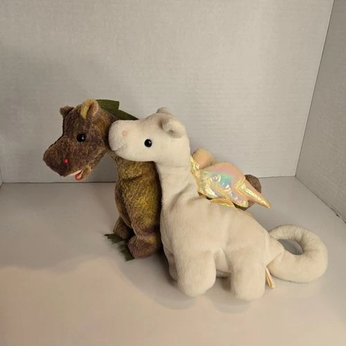 Ty Beanie Babies Vintage Dragons Magic Scorch Plush Stuffed Animals Lot of 2