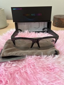 DMES AI Glasses Smart Glasses Black w/ Box Case & Pouch USB Connectivity