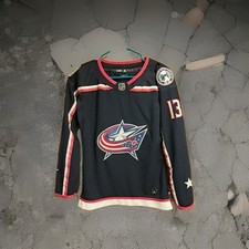 Adidas Climatex Cam Atkinson Columbus Blue  Jackets Hockey Jersey Sz Sm Mens NHL