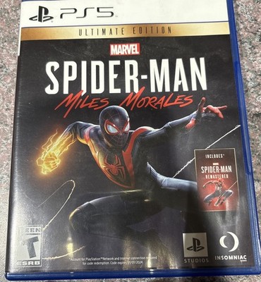 Marvel Spider-Man Miles Morales Ultimate Edition PS5 Remastered Video Game Disc