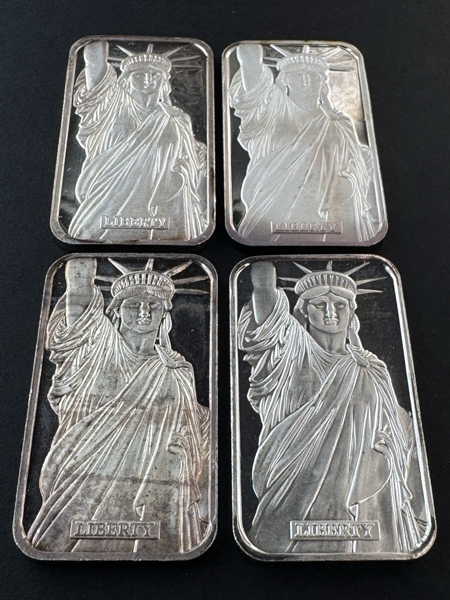 4 x 1 Oz Johnson Matthey JM Bars * 1982 Statue Of Liberty MTB | eBay