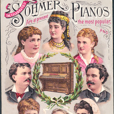 Sohmer Piano 1800's Famous Music Artists Campanini Patti Advertising Trade Card