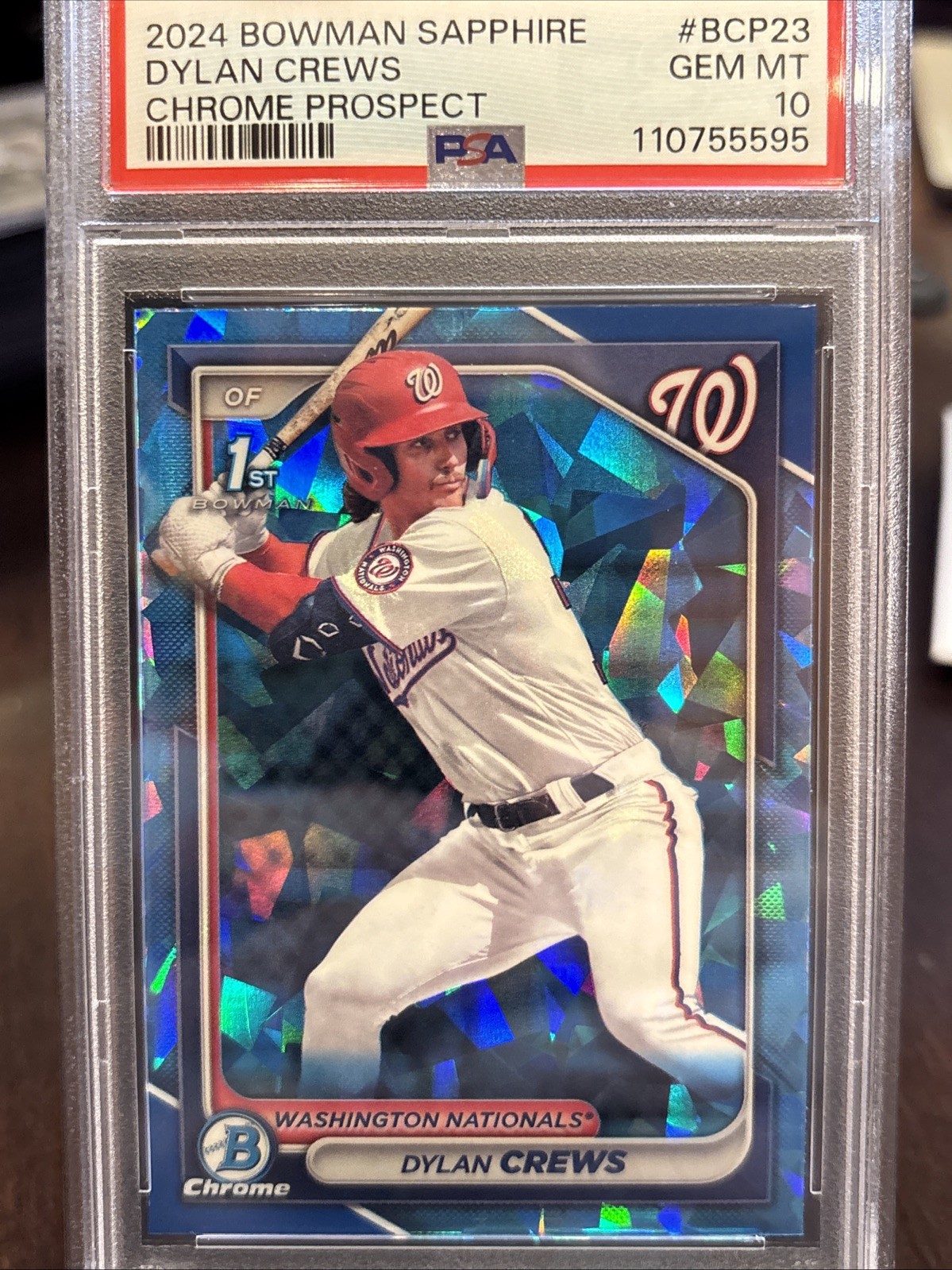 2024 Bowman Sapphire Dylan Crews 1st Bowman RC BCP23 PSA 10 GEM MINT Nationals