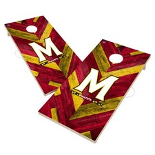 Cornhole Board Set Maryland Terrapins Herringbone Design Regulation Size
