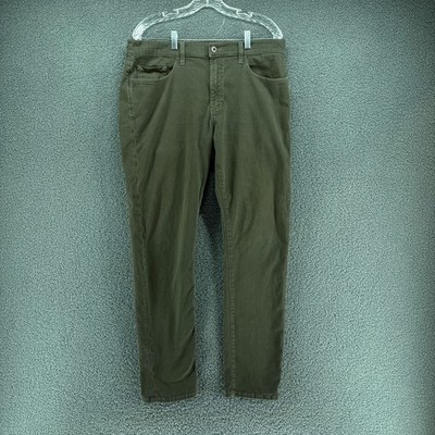 Flint and Tinder 365 Pant Mens 34 Meas 35x31 Olive Green Twill Slim Fit USA Made