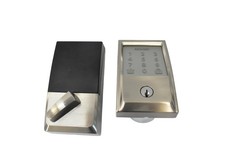 Schlage BE489WB Electronic Door Lock Silver Satin Front Door Keypad Deadbolt