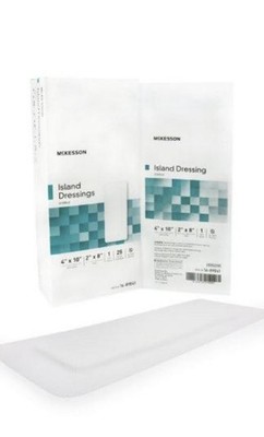 23 McKesson Adhesive Island Dressing Rectangle 4X10 Polypropylene Rayon 16-89041