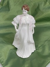 Coalport Chantilly Lace Demure Figurine Hand Decorated 1991 - SM/C77/51