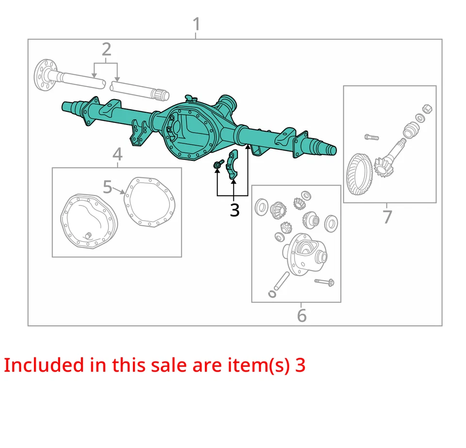 Carcasa eje trasero Dodge Ram 2500 2500 2009-2011 68053658aa - nuevo oem Foto 3 de 4