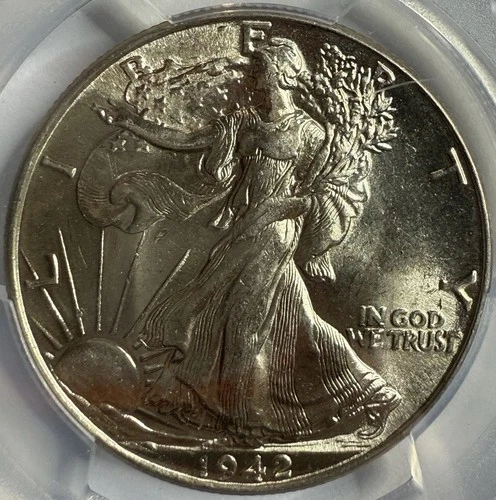 1942 Walking Liberty Half Dollar PCGS MS63 Exact Coin Imaged