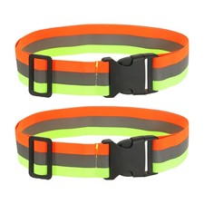 Adjustable Reflective Safety Belt, 43.3x1.6" 2 Pcs Yellow Orange