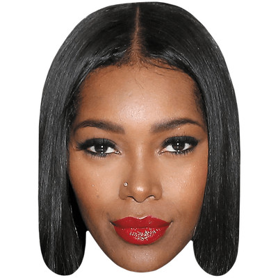 Jessica weiß (Lippenstift) Promi Maske, flaches Kartengesicht, Kostüm Maske