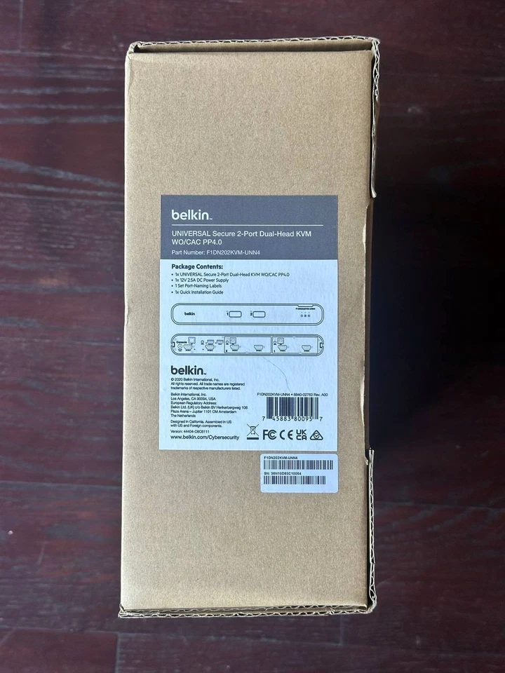 BELKIN Universal Secure 2 Prt Hd Dp/Hdmi Unvl Skvm Wo/Cac Pp4.0 F1DN202KVM-UNN4 - Image 2 of 4