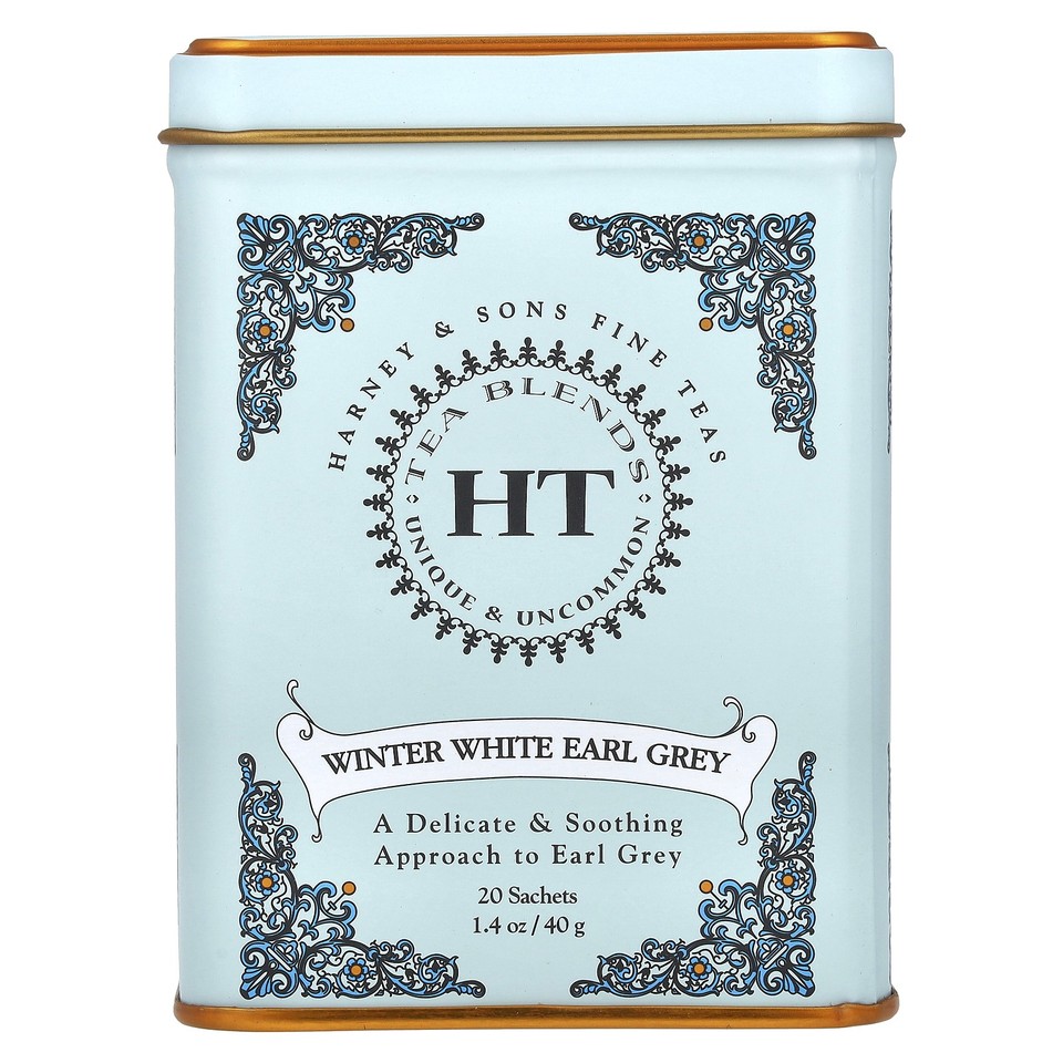 HT Tea Blends, Winter White Earl Grey, 20 Sachets, 1.4 oz (40 g)