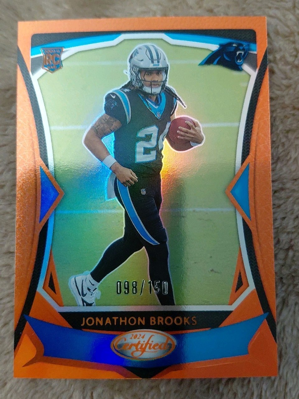 Jonathan Brooks 2024 Certified Orange PANTHERS Mirror RC /150