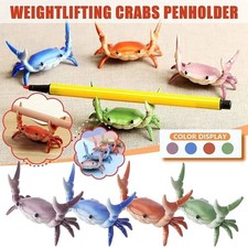 1/4pc Japanese Creative Cute Crab Pen Holder Weightlifting Crabs Penholder Brack