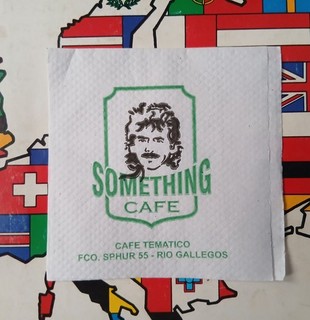 RARE GEORGE HARRISON BEATLES SOMETHING CAFE ARGENTINA SERVIETTE RARE