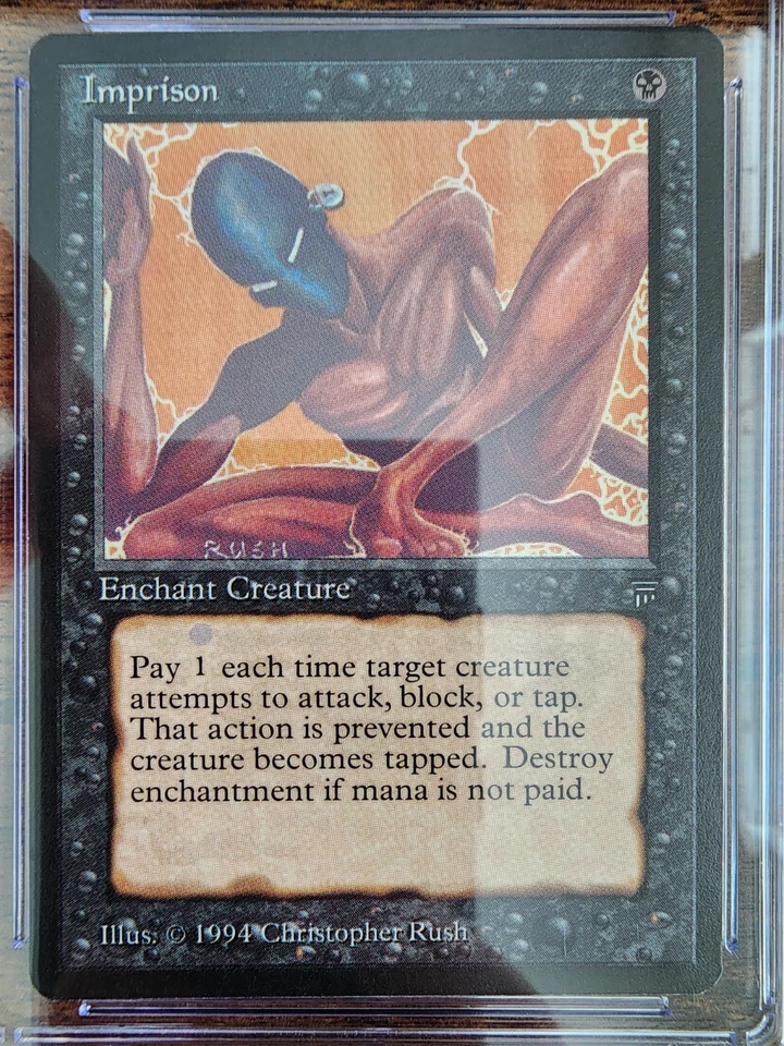 MTG ⭐Imprison Legends NM/Mint+ ⭐Graded CGC 8.0 with 3x 9.0 subs ⭐1994 Rare Magic - Image 3 of 4