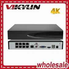 Vikylin 8Channel 4K 12MP 8POE 8ch NVR Network Video Recorder 1SATA CCTV H.265+