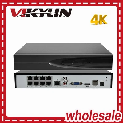 Vikylin 8Channel 4K 12MP 8POE 8ch NVR Network Video Recorder 1SATA CCTV H.265+
