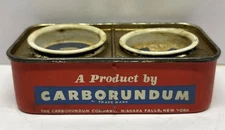 Vintage CARBORUNDUM VALVE GRINDING COARSE AND FINE COMPOUND Half Full Tin