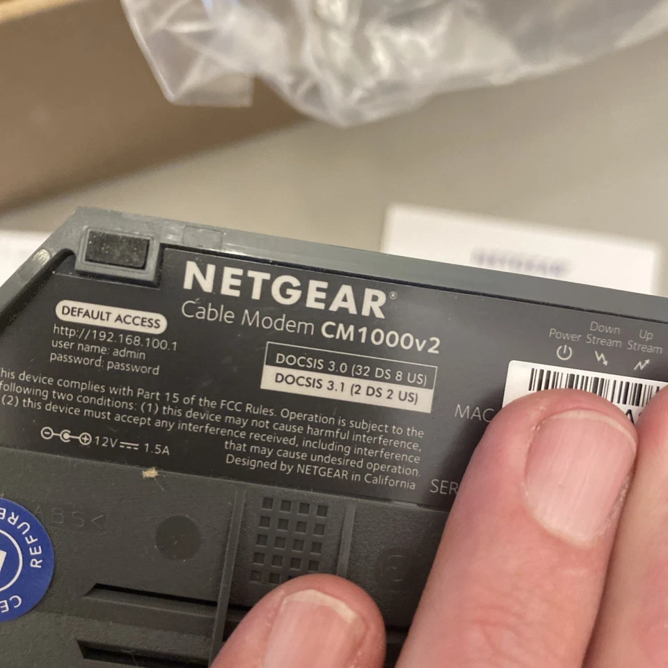 Netgear Nighthawk CM1000V2 Ultra-High Speed Cable Modem DOCSIS 3.1 refurbished - Image 2 of 4
