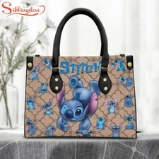 Borsa a mano Stitch Disney da donna in pelle per cartoni animati