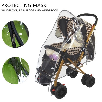 double pram rain cover