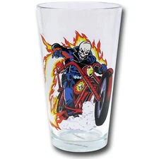Ghost Rider Demon Cycle Clear Pint Glass Black