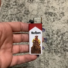 Marlboro Cigarettes White Disposable Lighter Cowboy On Horseback