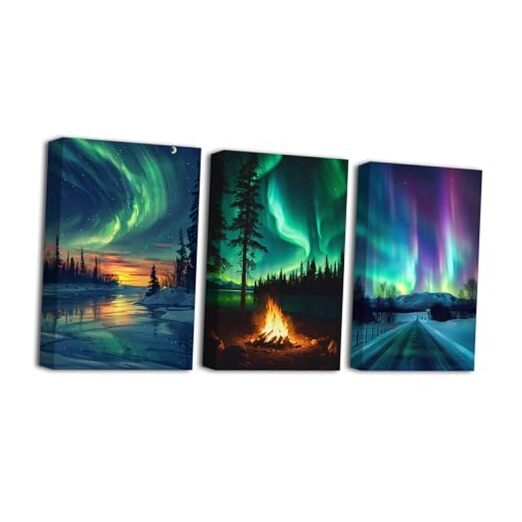 Aurora Borealis Wall Art Northern Lights Wall 12.00