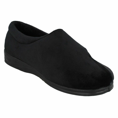 Pantuflas de gancho y correa de bucle para damas almohadillas ajuste ancho EE - Imagen 51 de 98
