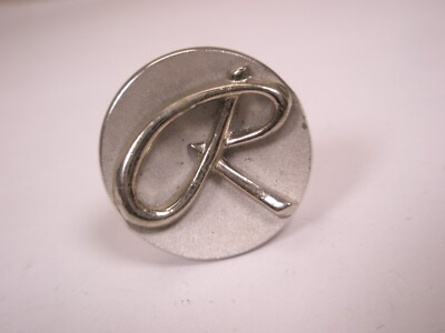 R Monogram Initial SWANK SINGLE Vintage Cuff Link replace lost/broken zi72