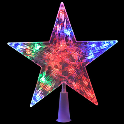  Xmas Tree Top Star Christmas Decoration Battery Operated Topper