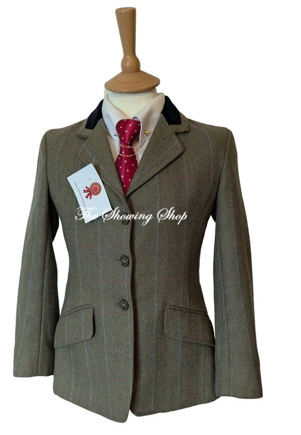 Veste De Concours Wellington Youth Size 16F – Marron à Carreaux – Lavable – Boutons Extra